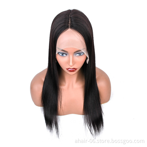 New T Part Net Lace Frontal 10A Nature Color Straight Cheap Fashionable Brazilian Hair Wigs Wholesale In Stock,100% Human Hair